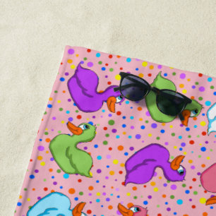 Serviette de plage colorée de Canards