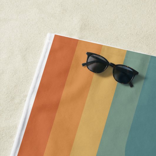 Serviette de plage colorée Mariage tendance (En situation)