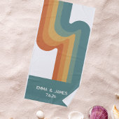 Serviette de plage colorée Mariage tendance
