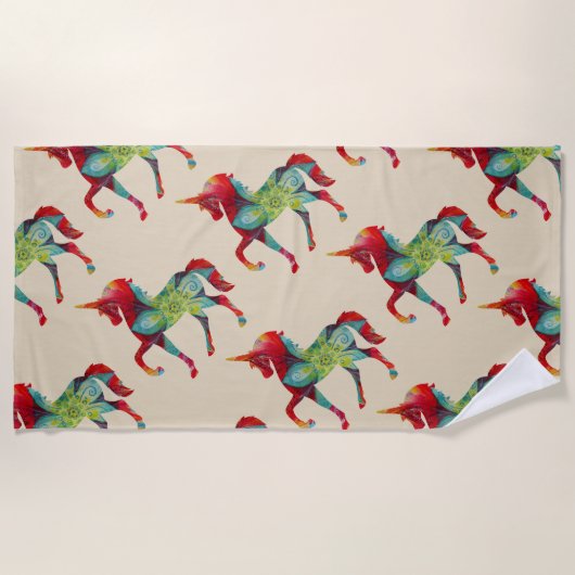 Serviette de plage colorée non décorée (Devant)