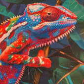 Serviette de plage colorée Tropical Chameleon