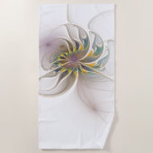 Serviette De Plage Colorful fractal ornament. Flower art (Devant)