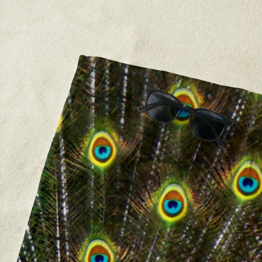 Serviette De Plage Colorful peacock (En situation)
