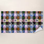 Serviette De Plage Colourful Butterfly Plaid Tartan Check Design  (Devant)