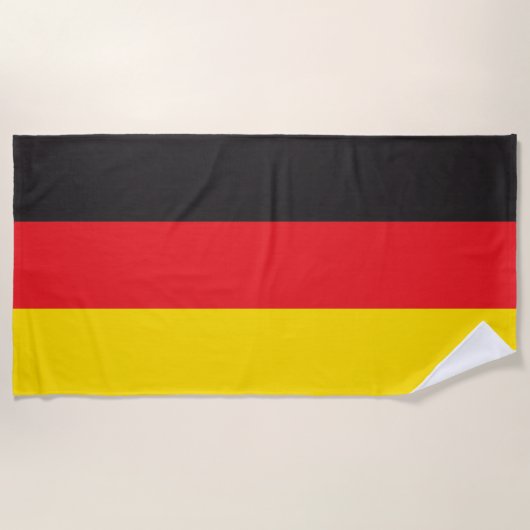 Serviette De Plage Combinaison de 3 couleurs, Drapeau (Devant)