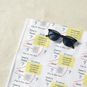 Serviette De Plage Commission des preuves de la lutte contre le crime