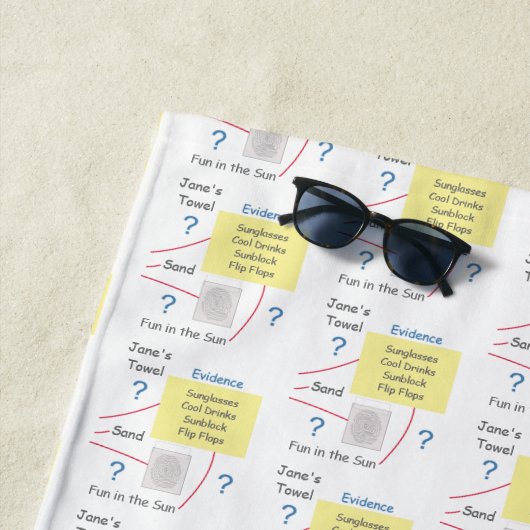 Serviette De Plage Commission des preuves de la lutte contre le crime (En situation)