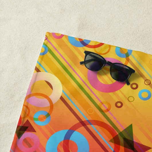 Serviette De Plage Composition abstraite (En situation)