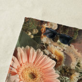 Serviette De Plage Composition florale d'anthurium et de fleurs tropi (En situation)