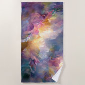 Serviette De Plage Composition florale pastel abstraite lumineuse (Devant)