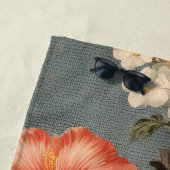 Serviette De Plage Composition florale vintage vibrante (En situation)