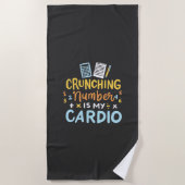 Serviette De Plage Comptable Crunching Number Est Mon Cardio (Devant)
