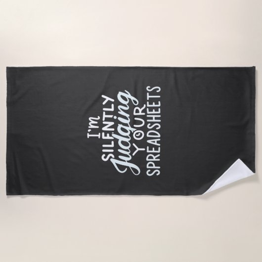 Serviette De Plage Comptable Jugement de vos feuilles de calcul (Devant)