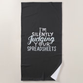 Serviette De Plage Comptable Jugement de vos feuilles de calcul (Devant)