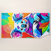 Serviette De Plage Conception Abstraite de Koala (Devant)