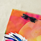 Serviette De Plage Conception Abstraite de Koala (En situation)