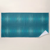 Serviette De Plage Conception Abstraite de Vague Turquoise Salée de P (Devant)