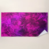 Serviette De Plage Conception Abstraite rose et violette (Devant)