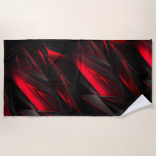 Serviette De Plage Conception abstraite rouge au point
