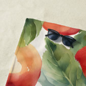 Serviette De Plage Conception aquarelle de pommes fraîches (En situation)