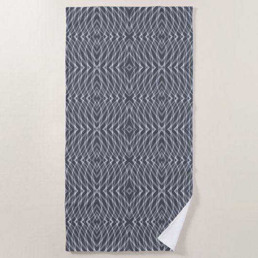 Serviette De Plage Conception d'art abstrait moderne de signal d'impu (Devant)