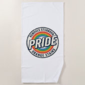 Serviette De Plage Conception de badge arc-en-ciel de protestation de (Devant)