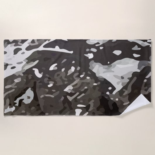 Serviette De Plage Conception de camouflage militaire (Devant)