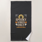 Serviette De Plage Conception de château fantôme Halloween Vibes Somb (Devant)