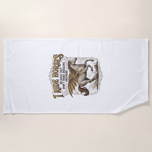 Serviette De Plage Conception de chemise de cavalier de fantaisie de (Devant)