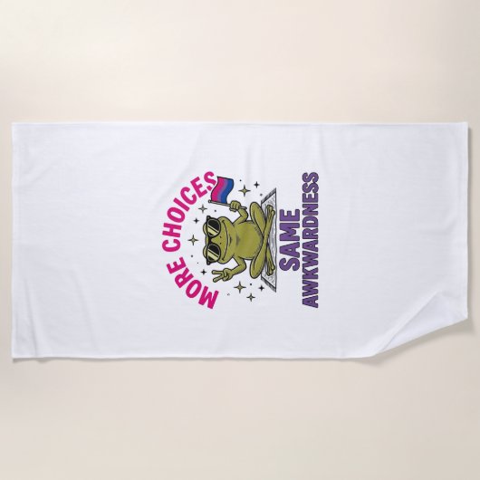 Serviette De Plage Conception de chemise de fierté de grenouille Bi d (Devant)