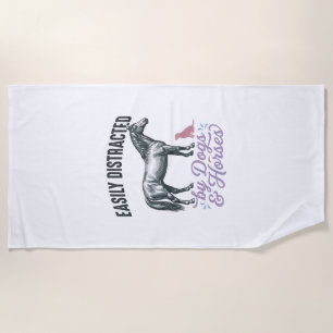 Serviette De Plage Conception de chemise facilement distrait par les 