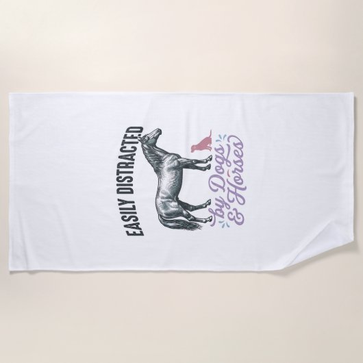 Serviette De Plage Conception de chemise facilement distrait par les (Devant)