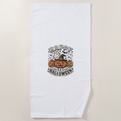 Serviette De Plage Conception de chemise fantôme citrouille Halloween (Devant)