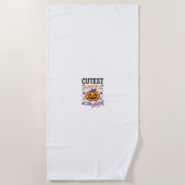 Serviette De Plage Conception de chemise Halloween Citrouille la plus (Devant)