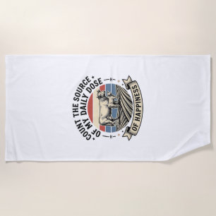 Serviette De Plage Conception de chemise vectorielle de ferme vintage