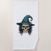 Serviette De Plage Conception de chemise vectorielle Halloween crâne (Devant)