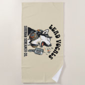 Serviette De Plage Conception de chien drôle vocal principal Husky  (Devant)