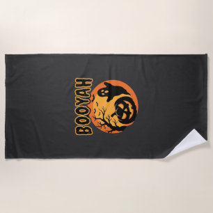 Serviette De Plage Conception de citrouille fantôme Halloween Booyah