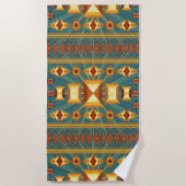 Serviette De Plage Conception de couverture indienne à rayons de sole (Devant)
