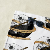 Serviette De Plage Conception de dés de moine (En situation)