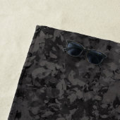 Serviette De Plage Conception de design graphique abstrait noir et gr (En situation)