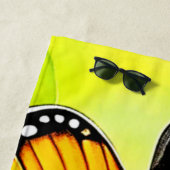 Serviette De Plage Conception de détail d'aile de papillon (En situation)