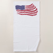 Serviette De Plage Conception de drapeau bleu blanc rouge (Devant)