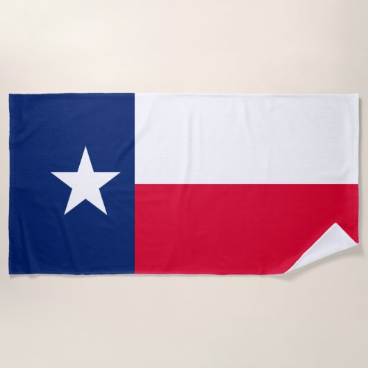 Serviette De Plage Conception de drapeau d'état du Texas sur a (Devant)