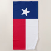 Serviette De Plage Conception de drapeau d'état du Texas sur a (Devant)