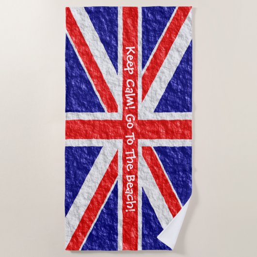 Serviette De Plage Conception de drapeau d'Union Jack (Devant)