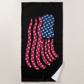 Serviette De Plage Conception de drapeau rouge blanc et bleu (Devant)