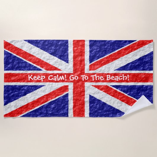 Serviette De Plage Conception de drapeau Union Jack personnalisée (Devant)