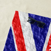 Serviette De Plage Conception de drapeau Union Jack personnalisée (En situation)