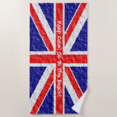 Serviette De Plage Conception de drapeau Union Jack personnalisée (Devant)